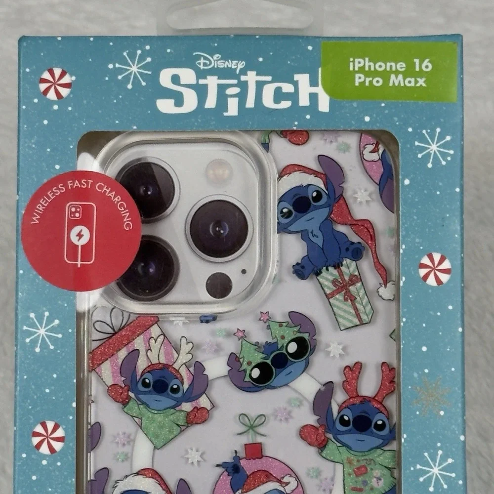 Disney Stitch Christmas Holiday Xmas Presents iPhone 16 Pro Max Case MagSafe New